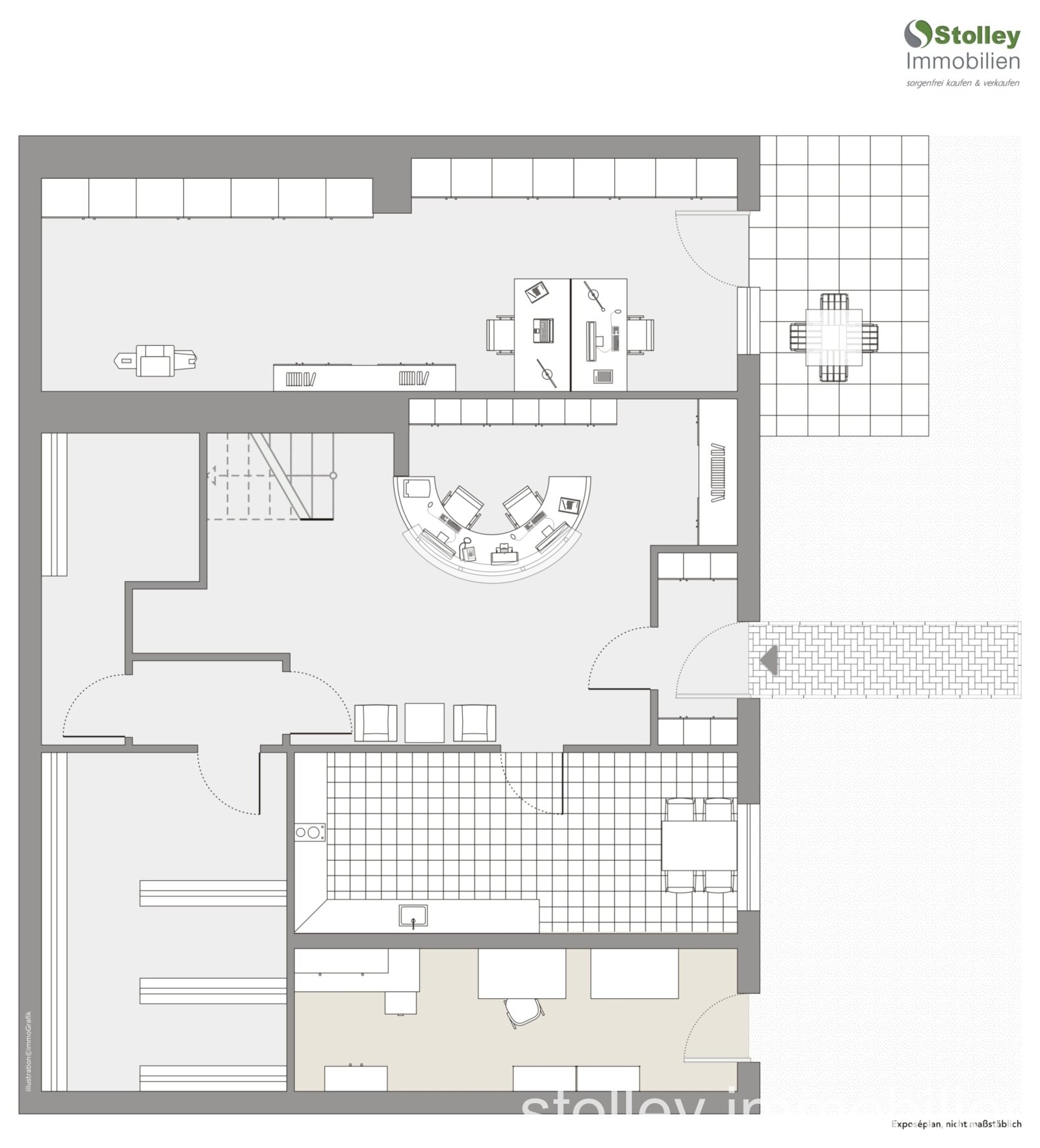 SKIZZE Hinterhaus: Grundriss, Erdgeschoss