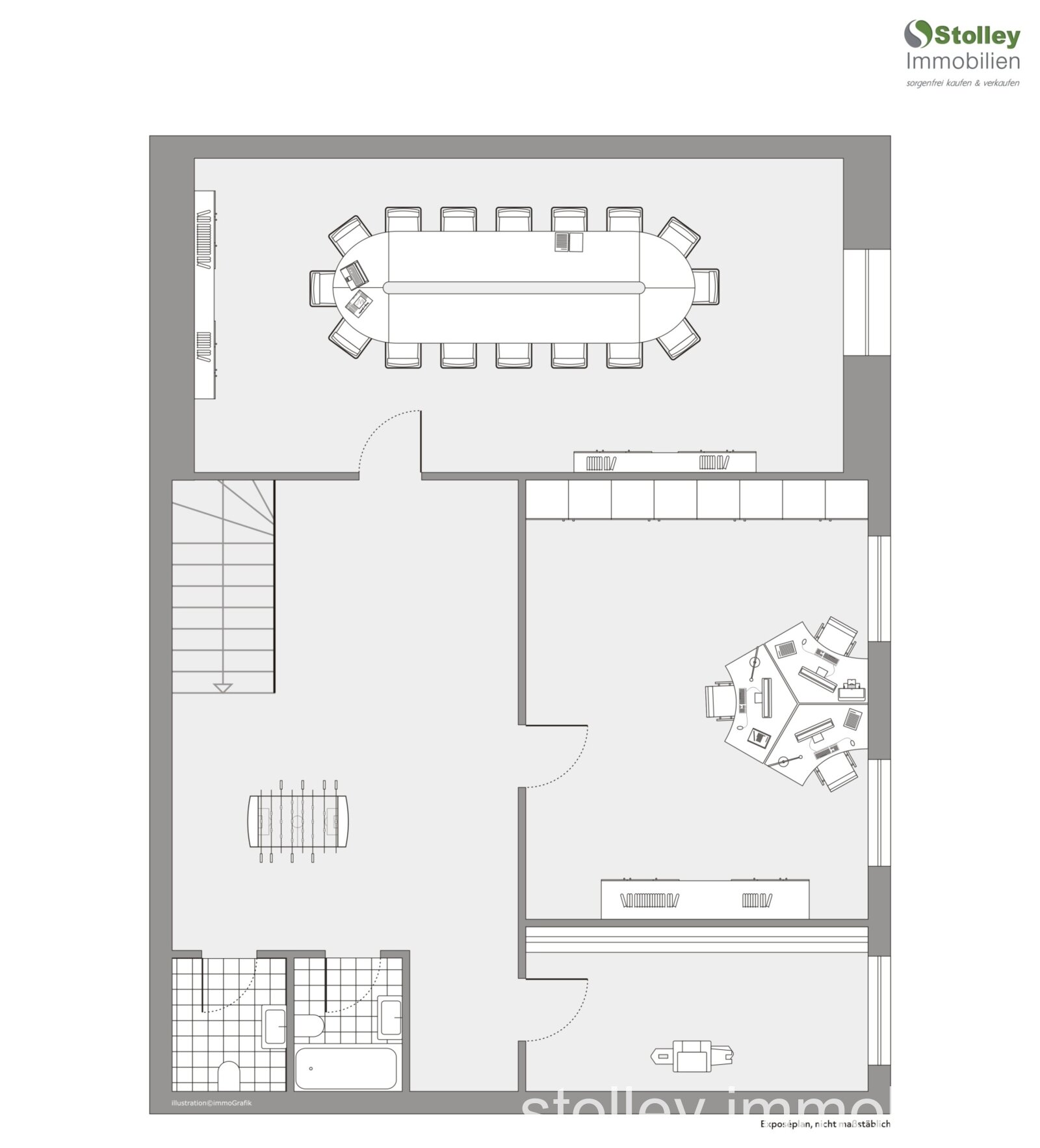 SKIZZE Hinterhaus: Grundriss, Obergeschoss