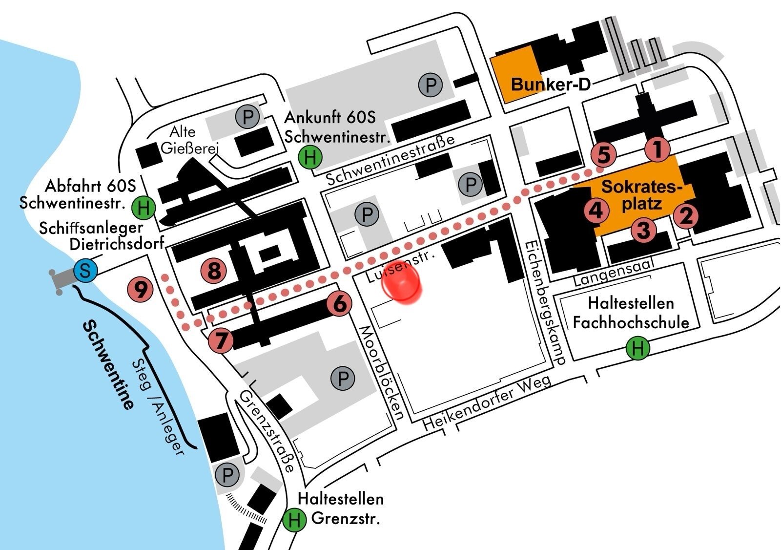 Campusplan Fachhochschule Kiel